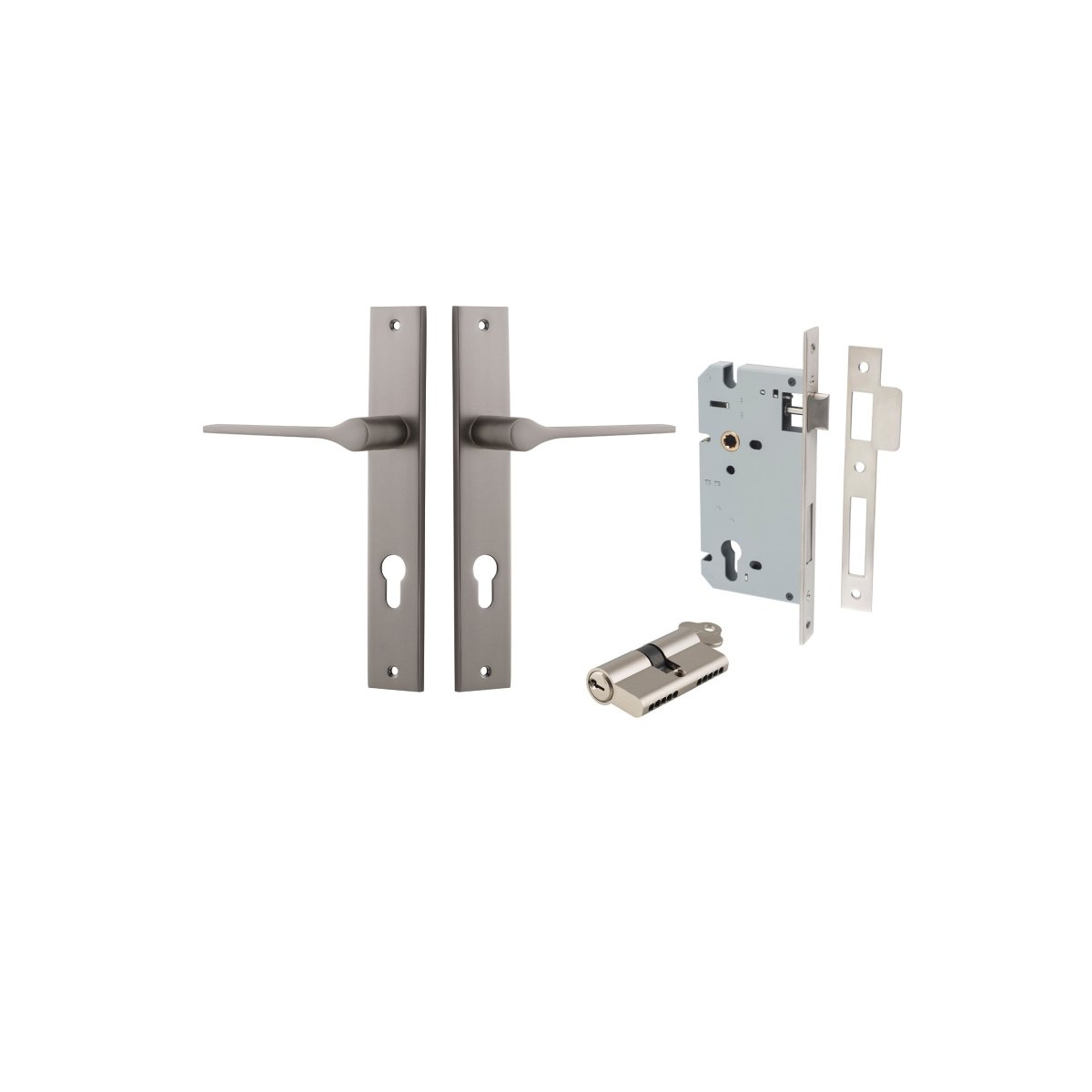 Como Lever - Rectangular Backplate - Entry - Point - 14754KENTR60KK - Iver