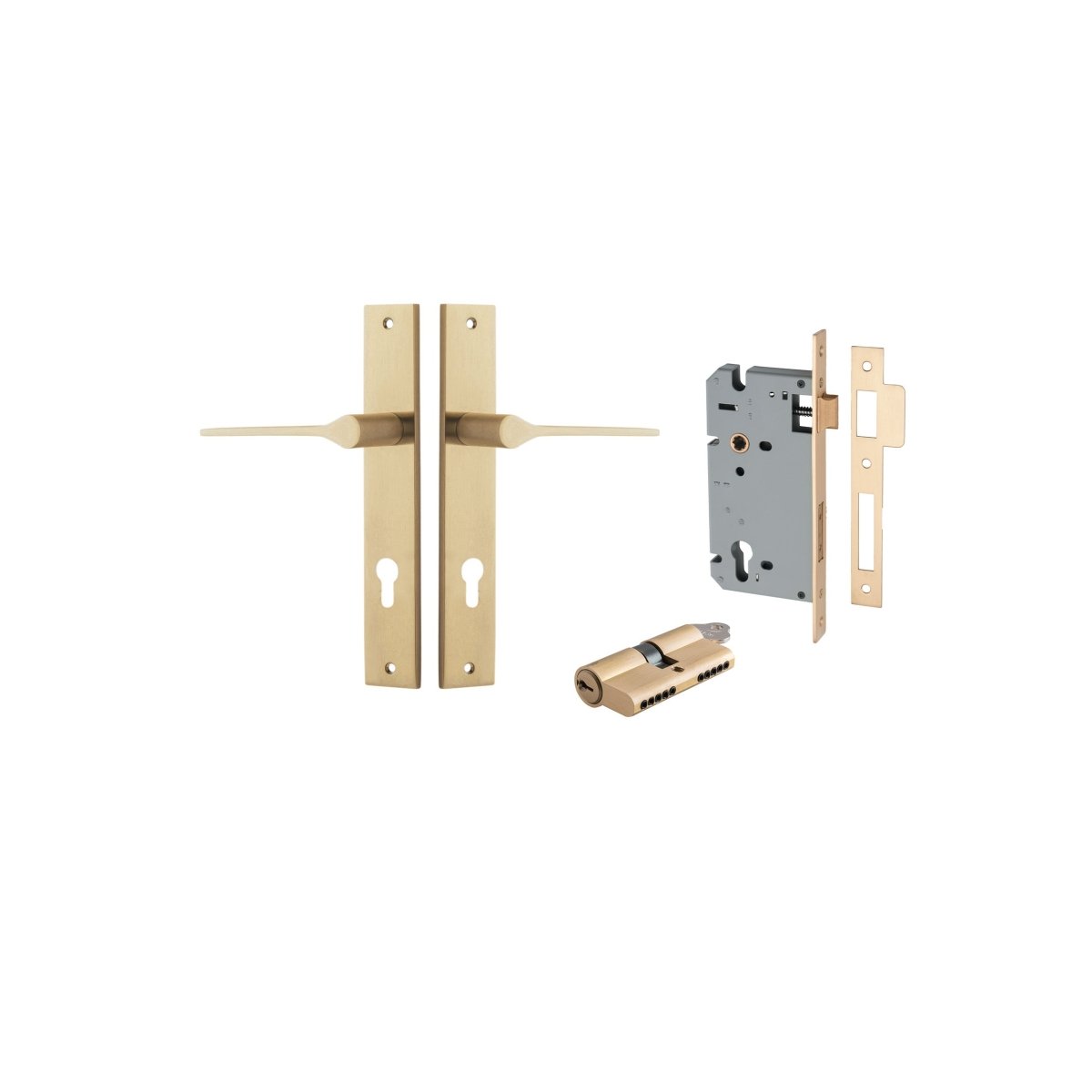 Como Lever - Rectangular Backplate - Entry - Point - 15254KENTR60KK - Iver