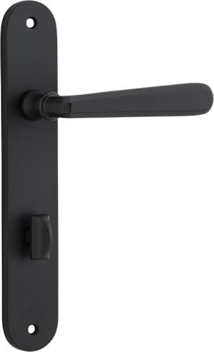 Copenhagen Lever - Oval Backplate - Entry Point - Iver - Matt Black - Door Levers