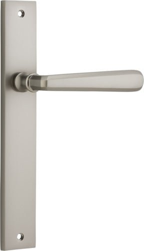 Copenhagen Lever - Rectangular Backplate - Entry Point - Iver - Satin Nickel - Door Levers