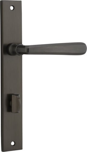 Copenhagen Lever - Rectangular Backplate - Entry Point - Iver - Signature Brass - Door Levers