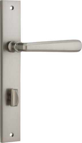 Copenhagen Lever - Rectangular Backplate - Entry Point - Iver - Satin Nickel - Door Levers