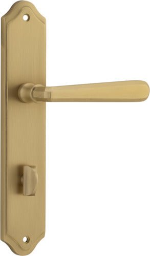 Copenhagen Lever - Shouldered Backplate - Entry Point - Iver - Brushed Brass - Door Levers