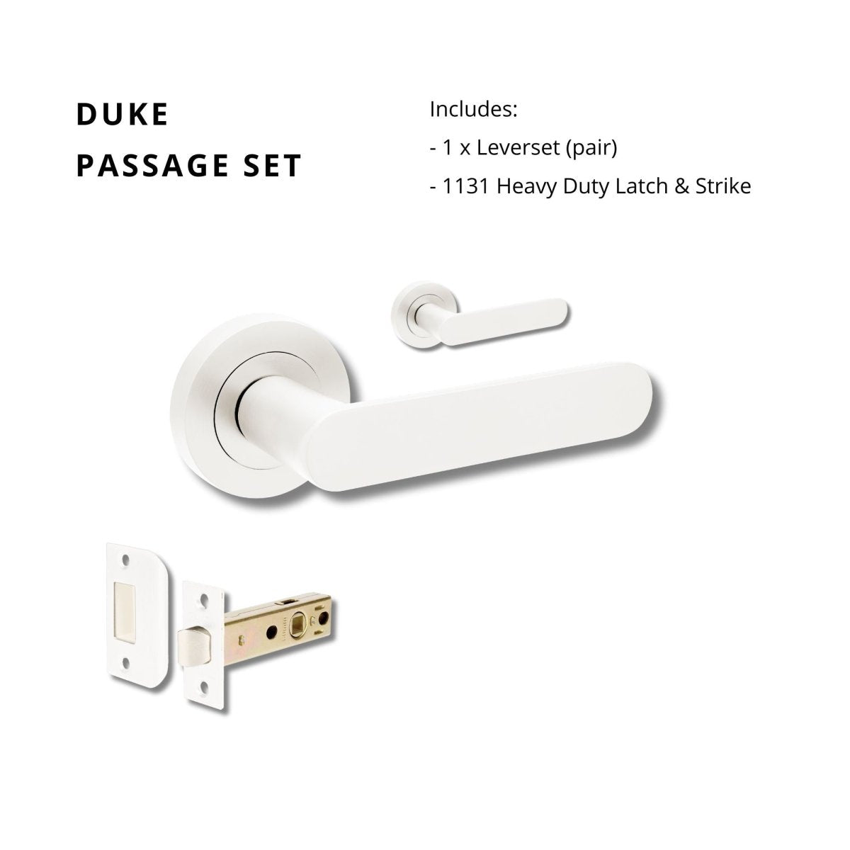 Duke Handle By Zanda - White - Entry - Point - 10091.WHT - Zanda