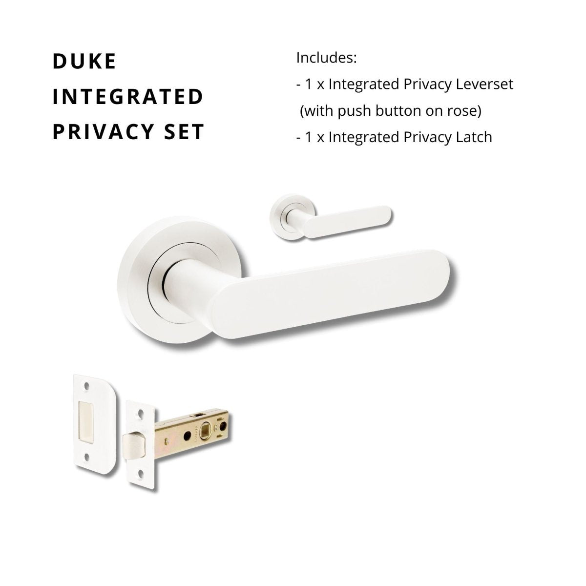 Duke Handle By Zanda - White - Entry - Point - 10092.WHT - Zanda