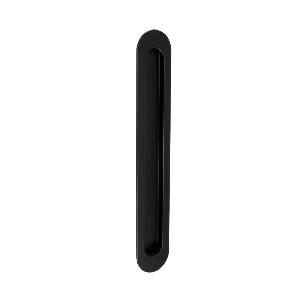 Duke Oval Flush Pull - Black - Entry - Point - 5314.BLK - Zanda