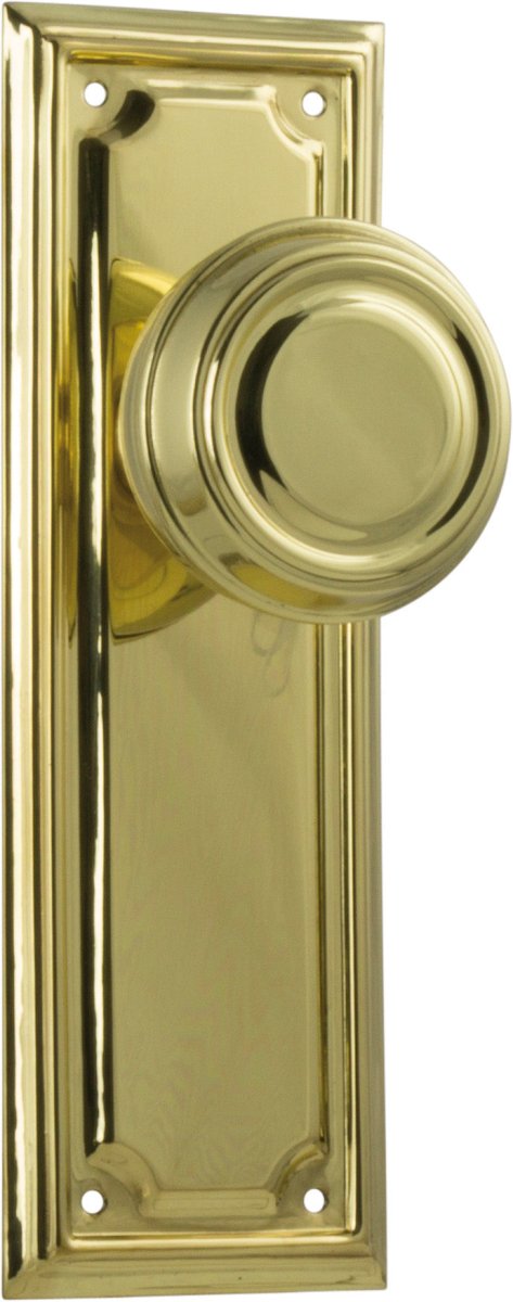 Edwardian Door Knob - Long Backplate by Tradco - Entry - Point - 1056 - Tradco