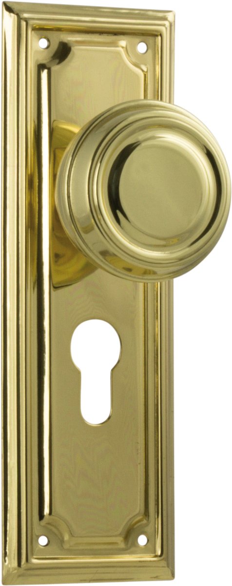 Edwardian Door Knob - Long Backplate by Tradco - Entry - Point - 1056E - Tradco