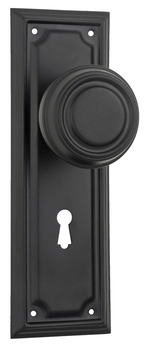 Edwardian Door Knob - Long Backplate by Tradco - Entry - Point - 9635 - Tradco