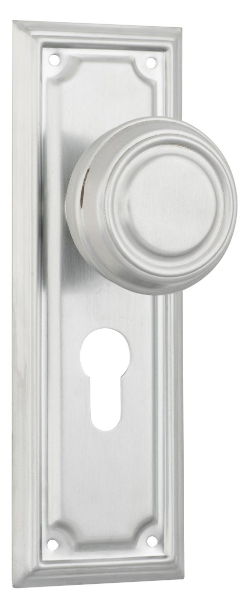 Edwardian Door Knob - Long Backplate by Tradco - Entry - Point - 9760E - Tradco