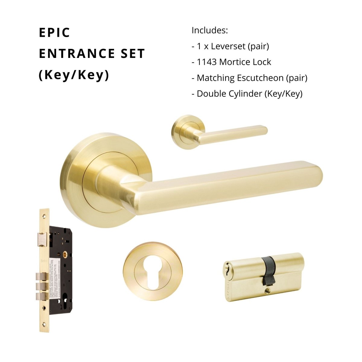 Epic – Satin Brass By Zanda - Entry - Point - 10024.3.SB - Zanda