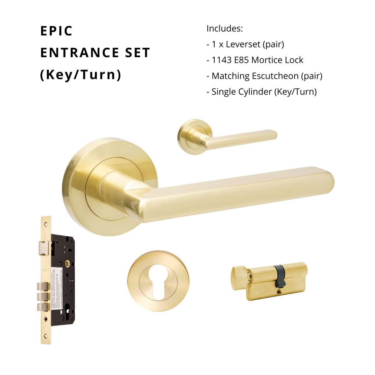 Epic – Satin Brass By Zanda - Entry - Point - 10024.4.SB - Zanda