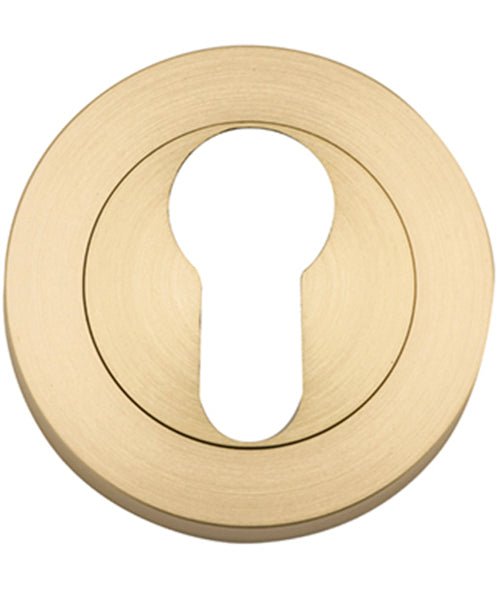 Euro Escutcheons - Round - Entry Point - Iver - Brushed Gold PVD - Escutcheons