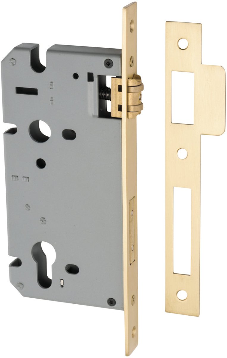 Euro Roller Mortice Locks - Entry Point - Iver - Brushed Gold PVD - External Locks