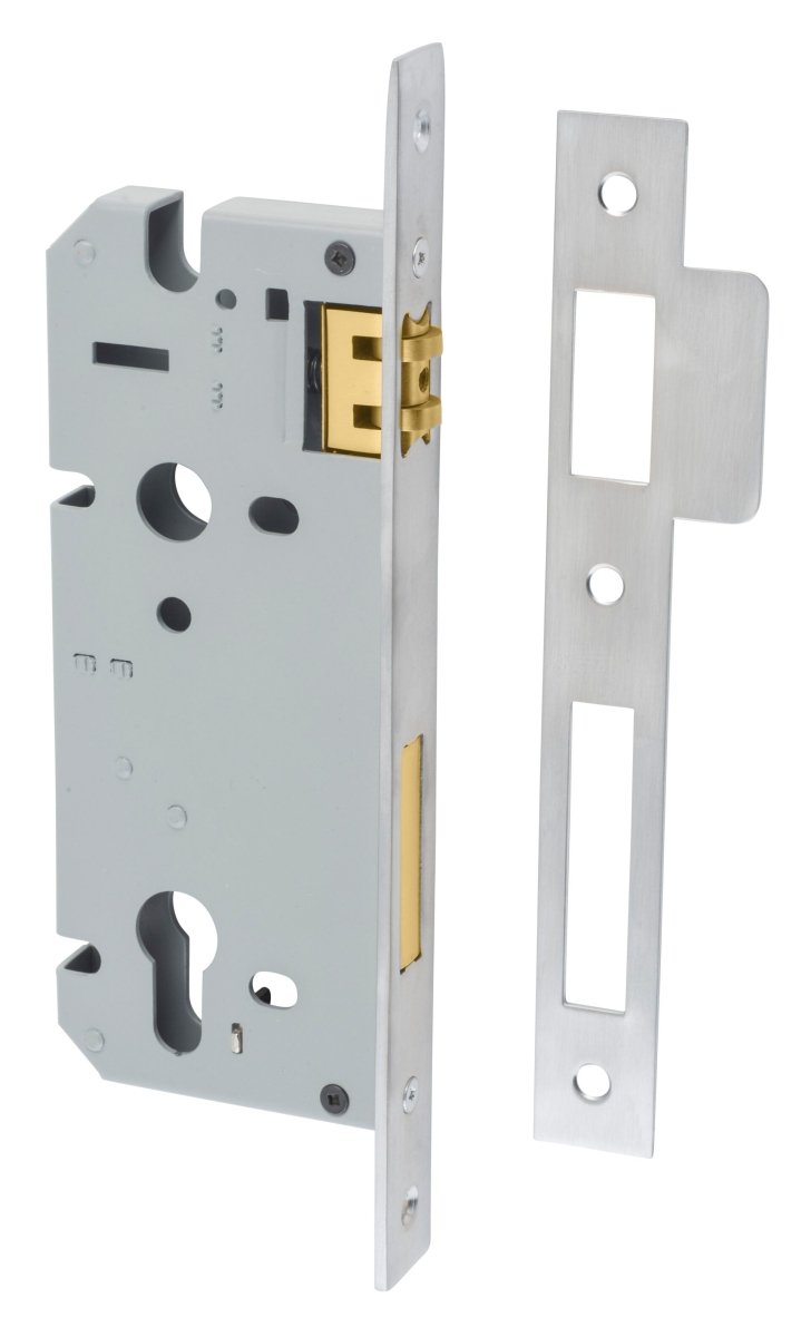 Euro Roller Mortice Locks - Entry Point - Iver - Brushed Chrome - External Locks