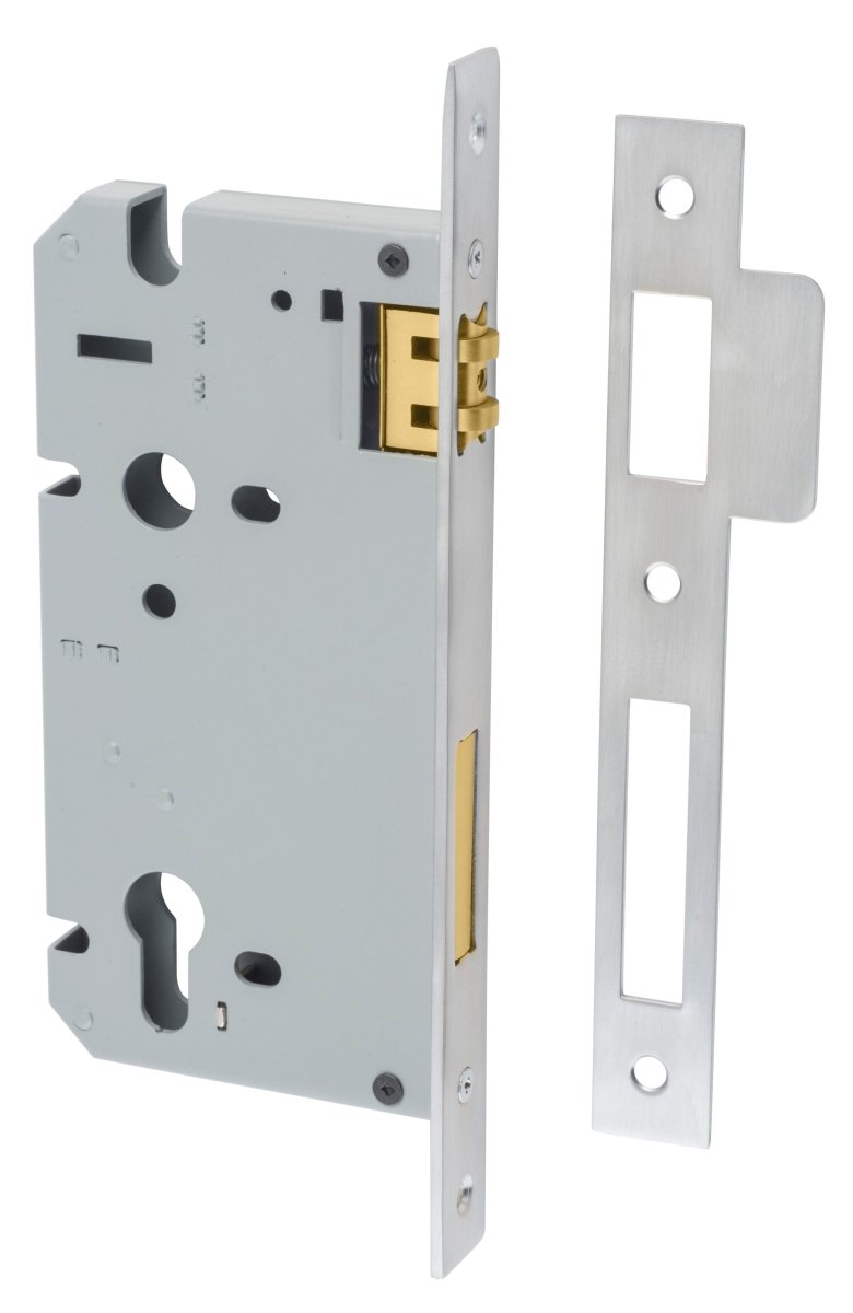 Euro Roller Mortice Locks - Entry Point - Iver - Brushed Chrome - External Locks