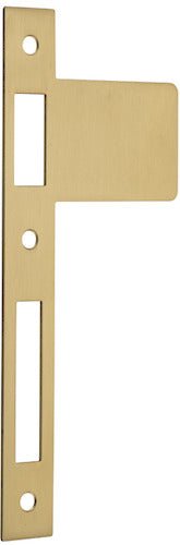 Extended Striker Plates - Entry Point - Iver - Brushed Brass - External Locks