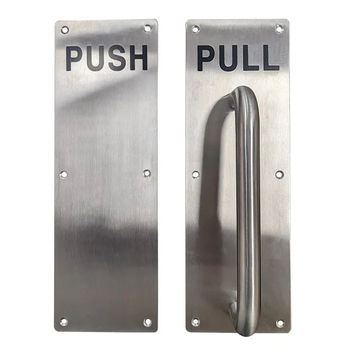 LOCKTON S/Steel PULL & PUSH PLATE SET (300mm x 100mm)