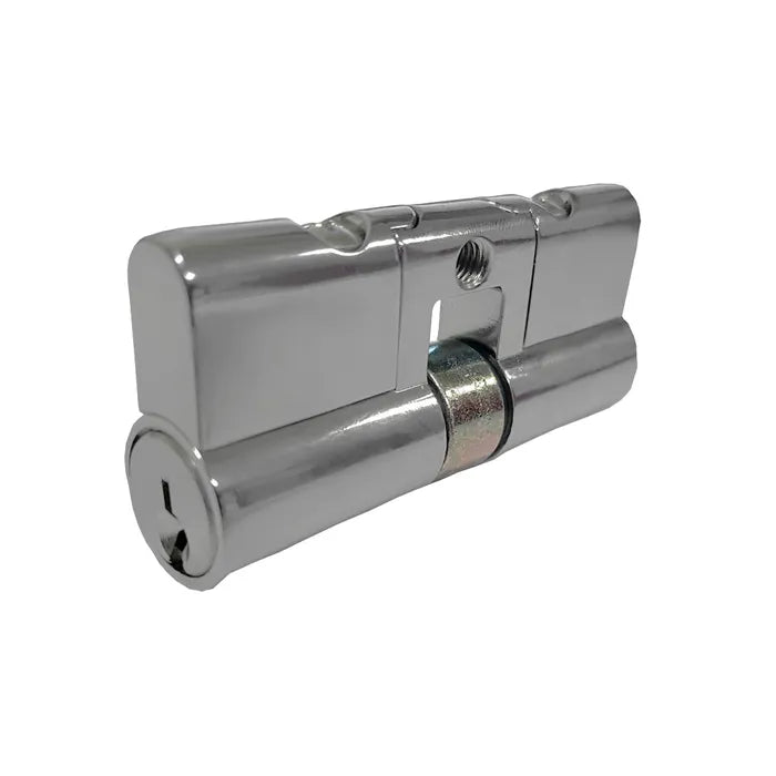 LOCKTON LOCK CYLINDER - DBL EURO FIXED - 5-PIN *Satin Chrome* (KD)