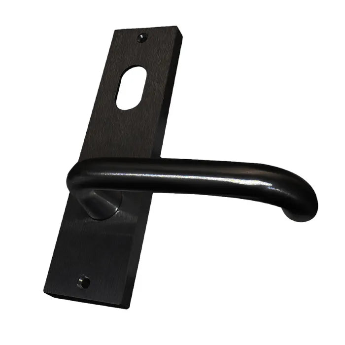 LOCKTON 'Square End' - INT PLATE - CYL HOLE & LEVER - *Matte BLACK*