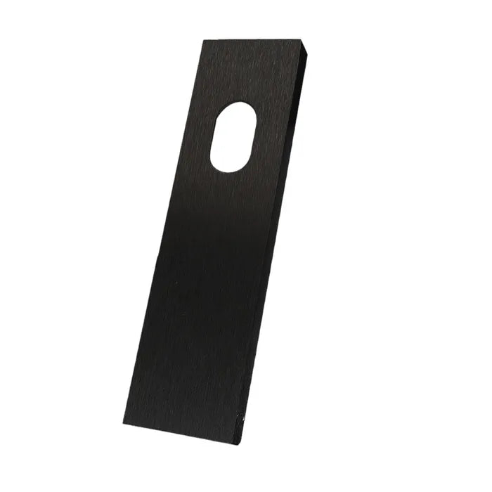 LOCKTON 'Square End' - EXT PLATE - CYL HOLE ONLY - *Matte BLACK*