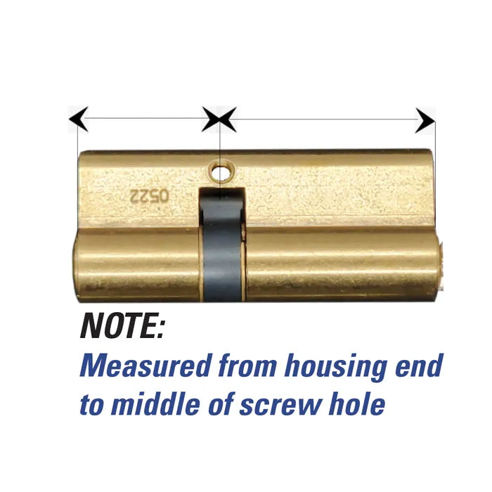 VIRO Offset EURO CYLINDER (35/55mm) *Brass* By Lockton