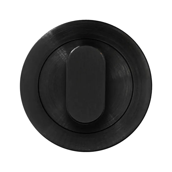 LOCKTON Round Rose TURN SNIB ESCUTHEON (50mm Dia.) - Suits 60mm Mortice Locks - *Matte BLACK*