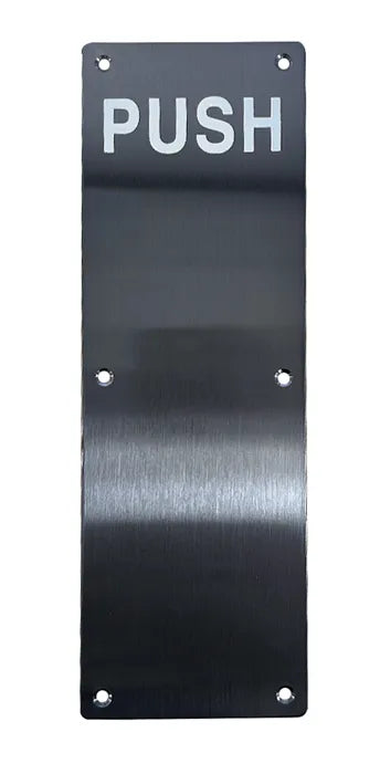 LOCKTON S/Steel PUSH PLATE (300mm x 100mm) *Black*