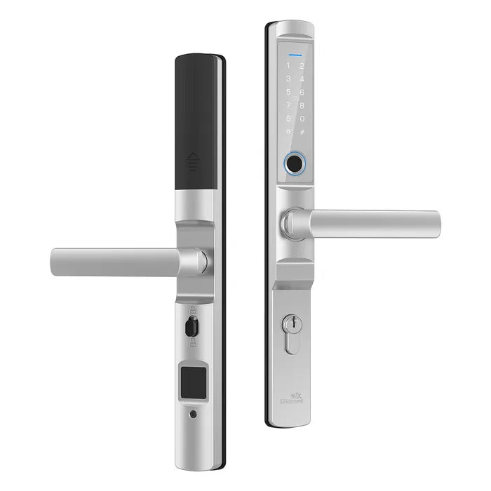 LOCKTON 'E-Series' (Euro Narrow Leverset) SMART DOOR LOCK (Hinged Door) *Silver*