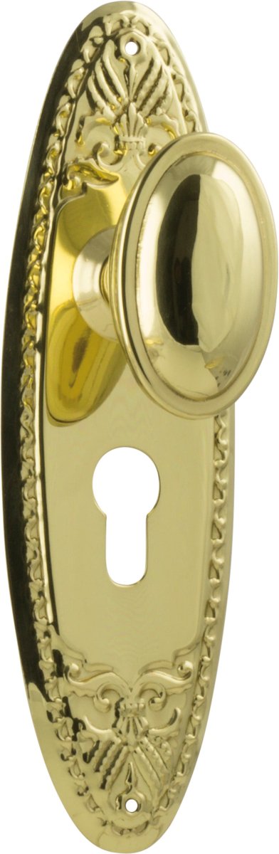 Fitzroy Door Knob - Long Backplate by Tradco - Entry - Point - 0986E - Tradco