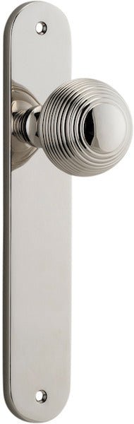 Guildford Knob - Oval Backplate - Entry Point - Iver - Polished Nickel - Door Knobs