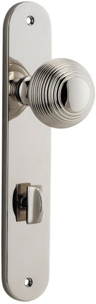 Guildford Knob - Oval Backplate - Entry Point - Iver - Polished Nickel - Door Knobs