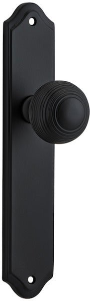 Guildford Knob - Shouldered Backplate - Entry Point - Iver - Matt Black - Door Knobs