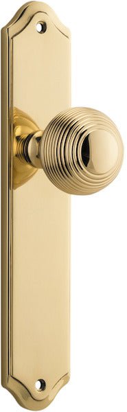 Guildford Knob - Shouldered Backplate - Entry Point - Iver - Polished Brass - Door Knobs