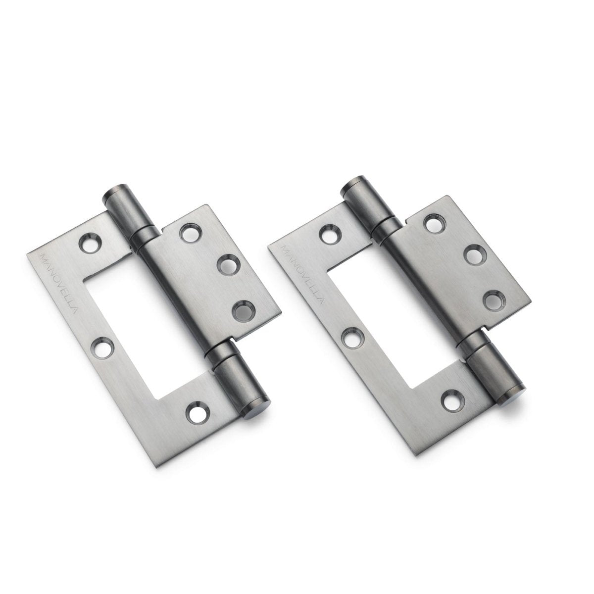 Gunmetal Ball Bearing Fast Fix Hinge (Pair) 100mm x 70mm - Entry - Point - HFF10070GM - Manovella