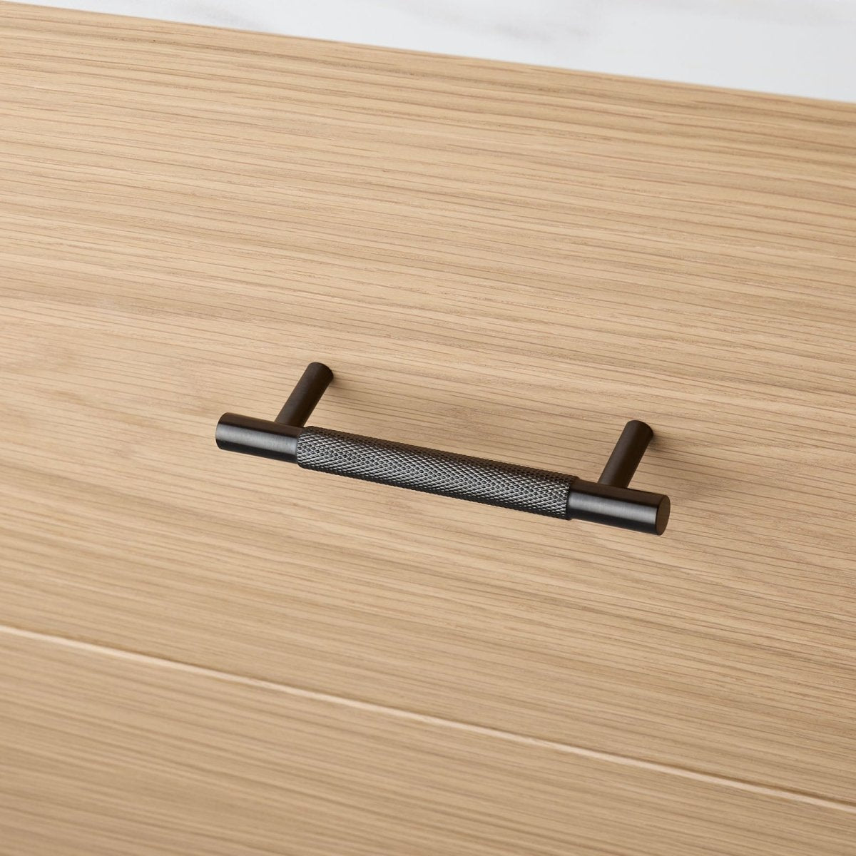 Gunmetal Knurled Drawer Pull - Charmian - Entry - Point - CABCHA130GM - Manovella