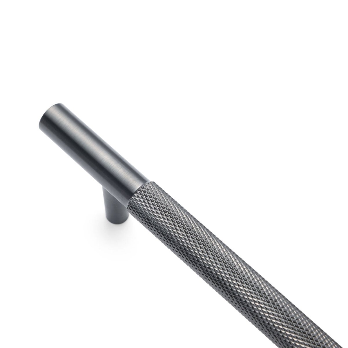 Gunmetal Knurled Drawer Pull - Charmian - Entry - Point - CABCHA130GM - Manovella