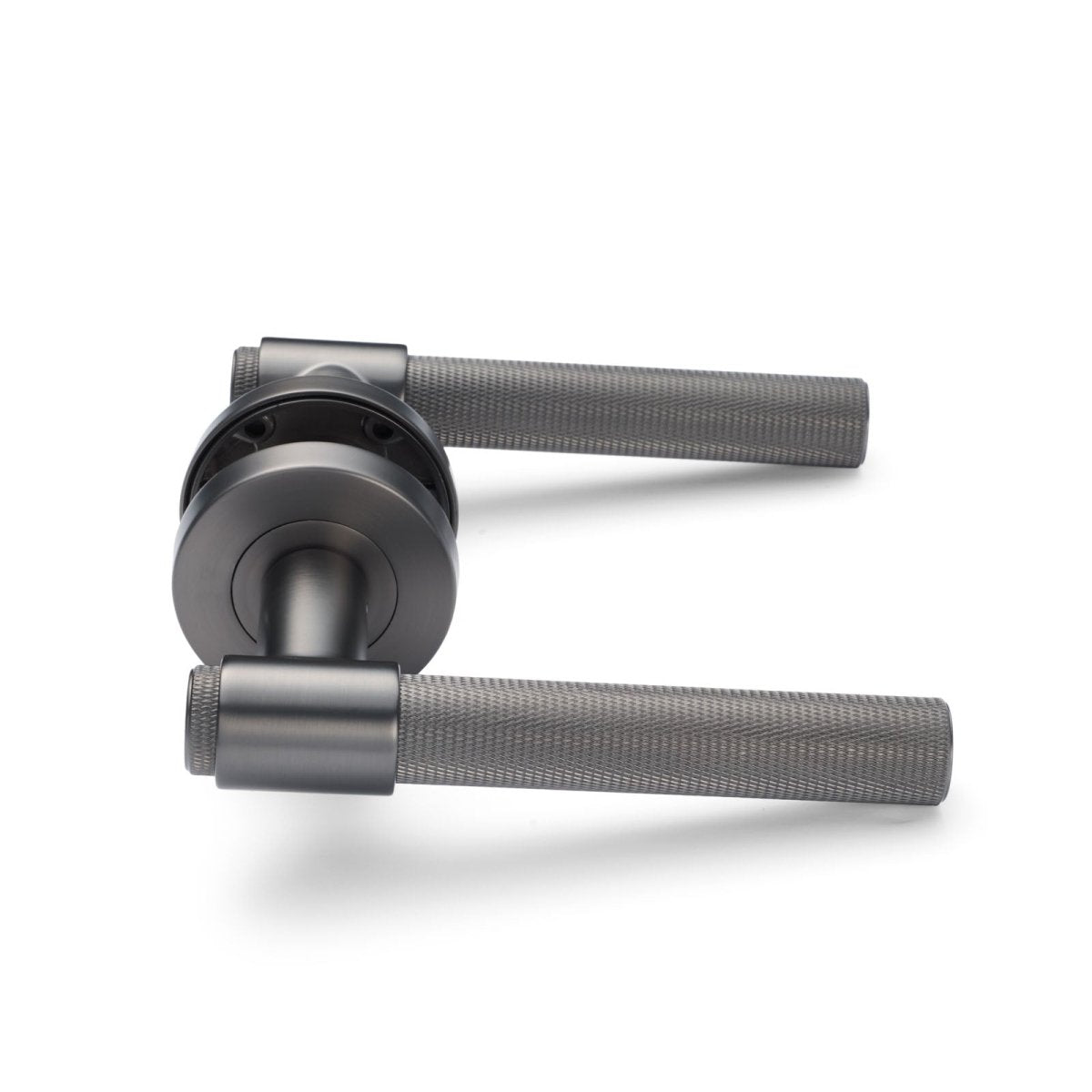 Gunmetal Knurled Passage Door Handle - Rosedale - Entry - Point - RSD1GM - Manovella