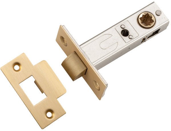 Hard Sprung Split Cam Tube Latch By Iver - Entry Point - Iver - Brushed Brass - Tube Latches & Bolts