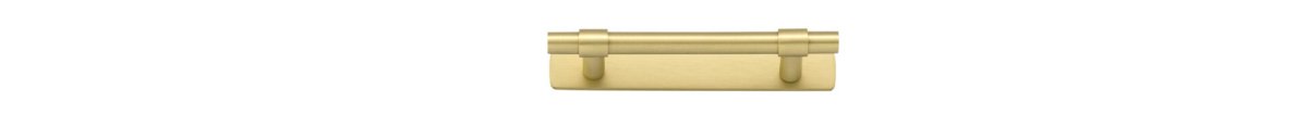 Helsinki Cabinet Pull with Backplate - Entry Point - Iver - Brushed Gold PVD - Cabinet Pulls