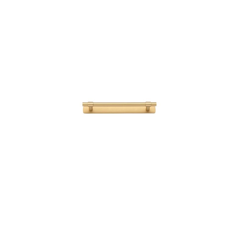 Helsinki Cabinet Pull with Backplate - Entry Point - Iver - Brushed Brass - Cabinet Pulls