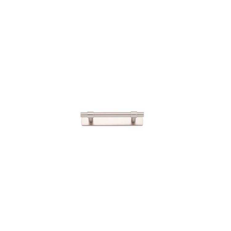 Helsinki Cabinet Pull with Backplate - Entry Point - Iver - Satin Nickel - Cabinet Pulls