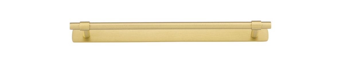 Helsinki Cabinet Pull with Backplate - Entry Point - Iver - Brushed Gold PVD - Cabinet Pulls