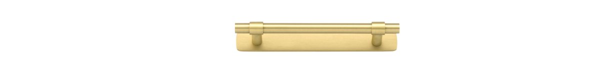 Helsinki Cabinet Pull with Backplate - Entry Point - Iver - Brushed Gold PVD - Cabinet Pulls