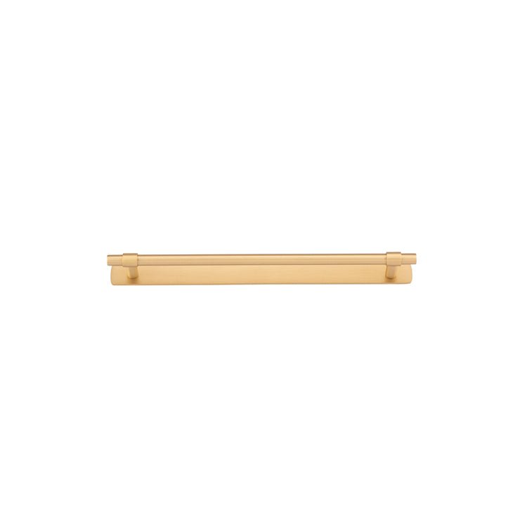 Helsinki Cabinet Pull with Backplate - Entry Point - Iver - Brushed Brass - Cabinet Pulls