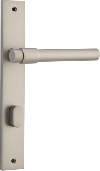 Helsinki Lever - Rectangular Backplate - Entry Point - Iver - Satin Nickel - Door Levers