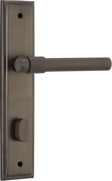 Helsinki Lever - Stepped Backplate - Entry Point - Iver - Signature Brass - Door Levers