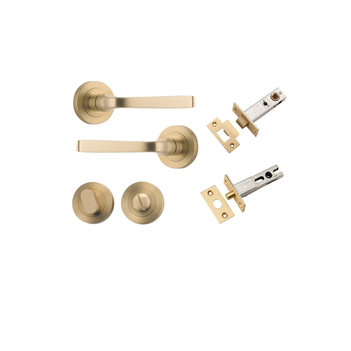 IVER Annecy Solid Brass Round Rose Door Handle – Multiple Finishes Available - Entry - Point - 0451KPRIV60 - Iver