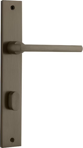 IVER Baltimore Solid Brass Rectangular Backplate Door Handle – Multiple Finishes Available - Entry - Point - 10702P85 - Iver