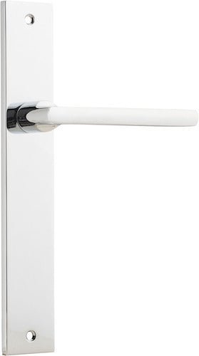 IVER Baltimore Solid Brass Rectangular Backplate Door Handle – Multiple Finishes Available - Entry - Point - 11702 - Iver